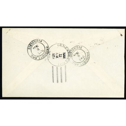 Top Hat Fancy Cancels on Registered Cover - Stuart Katz