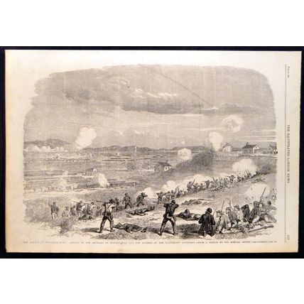 BATTLE OF FREDERICKSBURG 1863 American Civil War VICTORIAN ENGRAVING