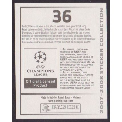 Panini Stickers - Champions League 2007-08 #36 Alexander Hleb (Arsenal FC)