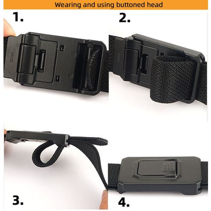 Alloy Casual Outdoor Buckle Men's Woven Elastic Fashion Belt