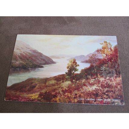 1930s Valentines Postcard - Loch Lomond above Tarbet Trossachs - Artist A215