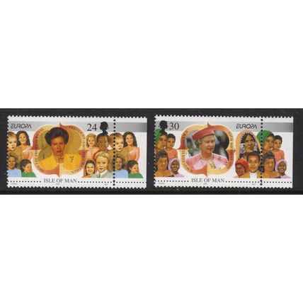 ISLE OF MAN SG701-702 1996 EUROPA, FAMOUS WOMEN Unmounted Mint