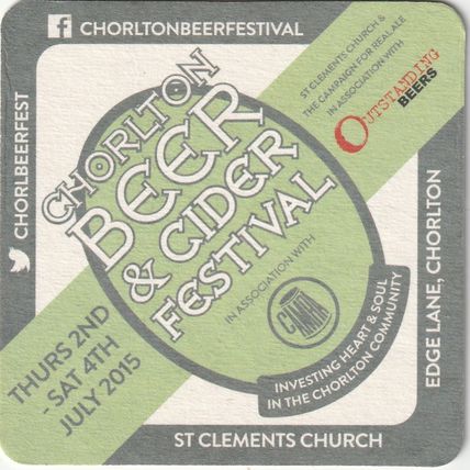 BEER MAT - FOOLHARDY ALES - CHORLTON BEER FESTIVAL - (Cat No 003) - (2015)