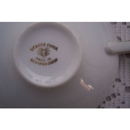 Beautiful Single Pink Rose Teacup & Saucer UCAGCO CHINA MADE IN OCCUPIED JAPAN