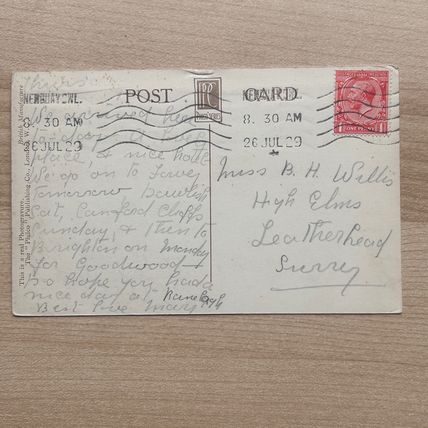 Vintage 1929 Postcard Cornwall - Fistral Beach and Headland - Newquay