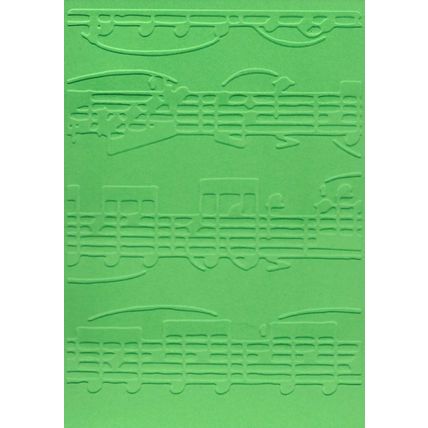 A6 Embossed Card. 10 Sheets. Music Notes. Cardmaking Scrapbooking Crafts Toppers
