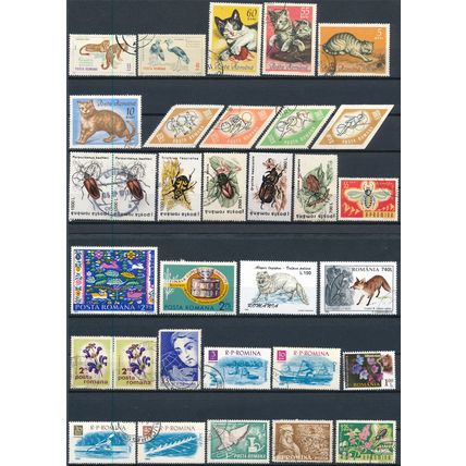 737 Stamp Selection - Romania - Used Hinged & Cancelled to Order