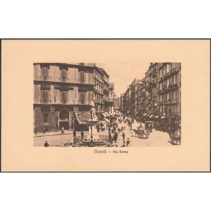 Via Roma, Napoli, c.1910 - Roberto Zedda Cartolina