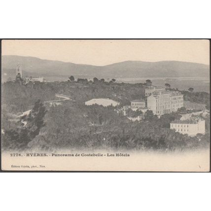 Panorama de Costebelle, Les Hôtels, Hyères, c.1900-05 - Giletta CPA