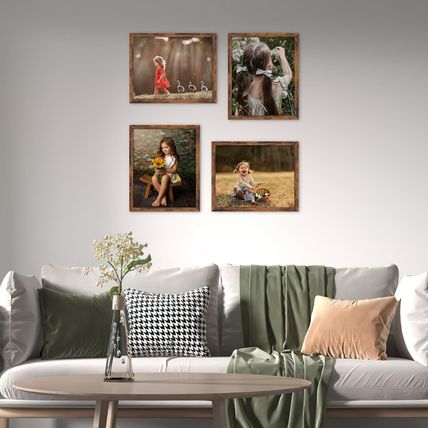 WIFTREY Multi 8X10 Picture Frames 18 Pack, Rustic Brown 8 by 10 Photo Frame Bulk