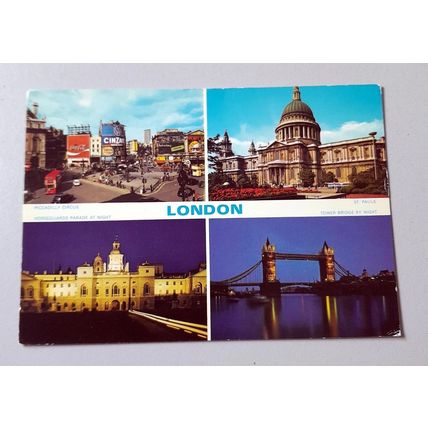 LONDON : POSTCARD (4 views) .