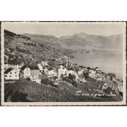 Rivaz et les Alpes Vaudoises, c.1950s - Romande Photo CPSM