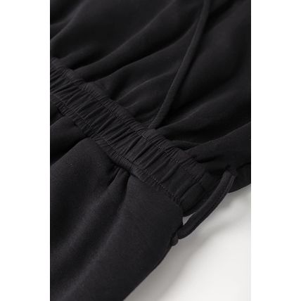 Black Wrap V Neck Sleeveless High Waist Jumpsuit