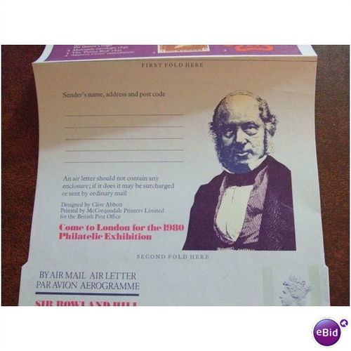 1979 12p Sir Rowland Hill GB Aerogramme Air Mail Letter