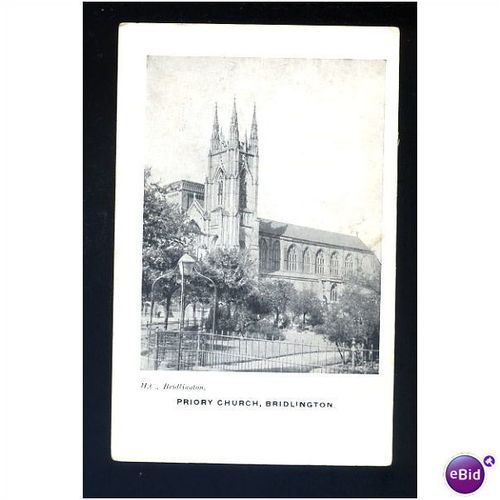 Yorkshire BRIDLINGTON Priory Church Postcard by H.C.