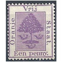 Orange Free State 1892 SG68 1d Purple Mounted Mint.
