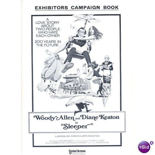 SLEEPER Woody Allen, Diane Keaton 1973 Press Book