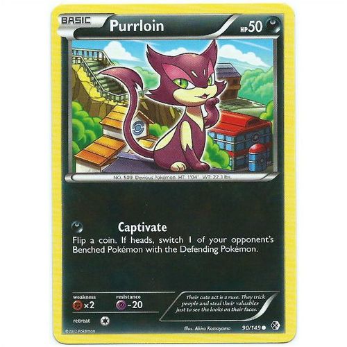 Pokemon Black & White Boundaries Crossed - #90/149 - Purrloin