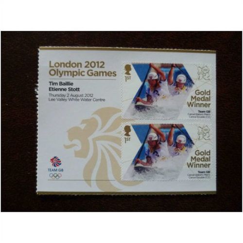 2012 GB Olympics Gold Medal Winners Canoe Slalom pair mint stamps SG3344 Baillie
