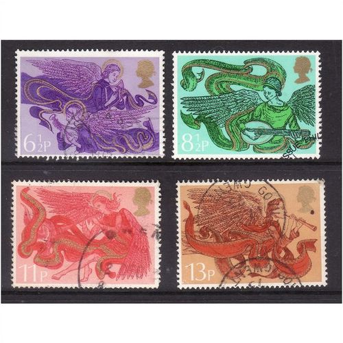 GREAT BRITAIN 1975 CHRISTMAS SG 993 / 996 SET 4 VALS FINE USED#3