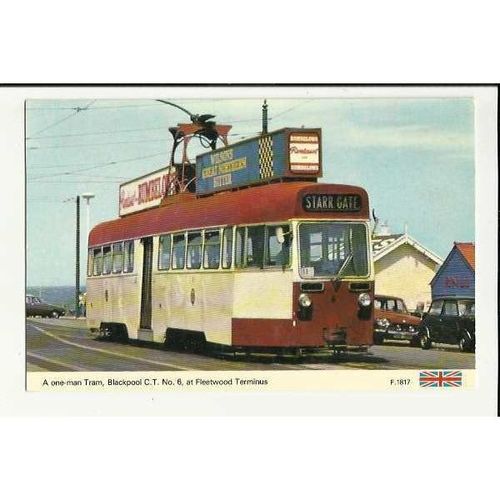 Lancashire FLEETWOOD OMO Tram No.6 Postcard by Dennis (F.1817)
