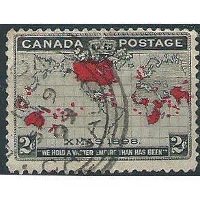 Canada 1898 SG166 2c Lavender Christmas Fine Used . ..