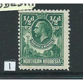 northern rhodesia stamp sg1 sg 1 hm