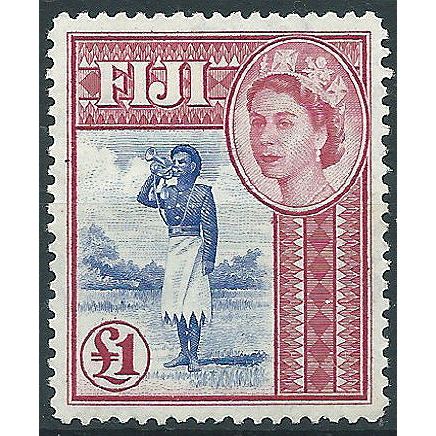 Fiji 1954 SG295 £1 Ultramarine & Carmine Mounted Mint....