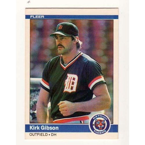 1984 Fleer Kirk Gibson baseball card #80- NM- Tigers