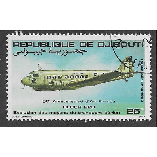 DJI 1983 25f '50TH ANN OF AIR FRANCE' FINE USED (EBID 55-025)