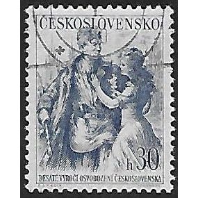 Mi 902: 30 h. deep ultramarine Tenth Anniversary of Liberation.