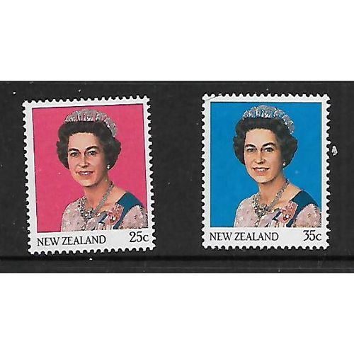 NEW ZEALAND 1985 QE II 25c - 35c ROSINE & BLUE SG1370 /1371 U/M MINT