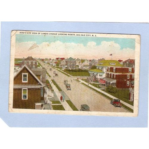 New Jersey Sea Isle City Biurds Eye View Of Landis Ave Looking North~463