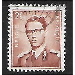 BELGIUM 1953 KING BAUDOUIN 2F.50 BROWN SG 2188 FINE USED