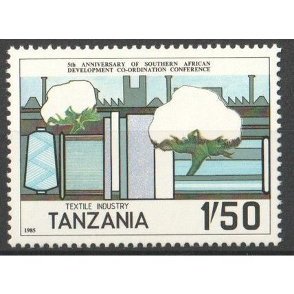 TANZANIA 1985 - Cotton Production - Trade - Textiles - Industry - Exports - MNH