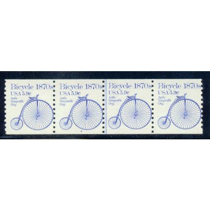 1901 5.9c Bicycle Fine MNH Dry Gum PNC 4/4 W0550