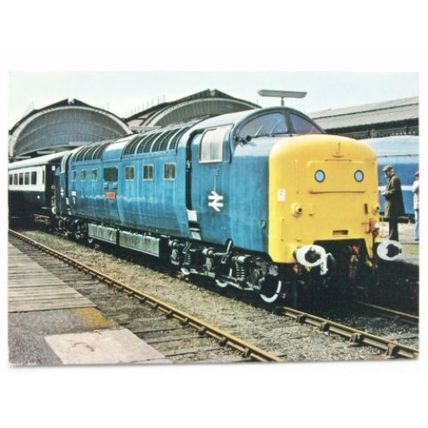 postcard English Electric Class 55 3,300 bhp Co-Co Diesel Electric No.55012