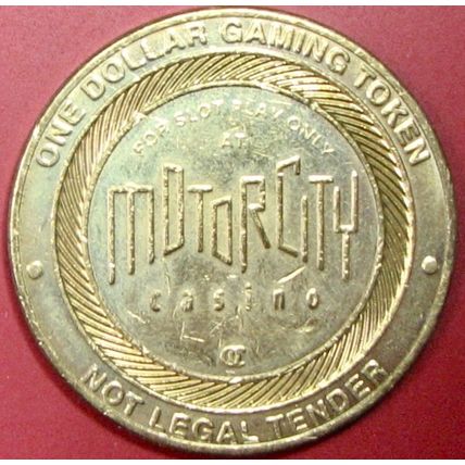 Motor City. $1 Casino Token. Detroit, MI. U73.