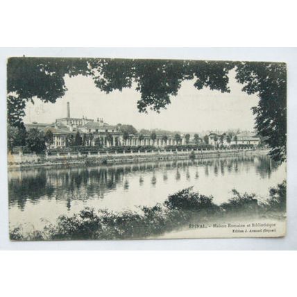 1909 postcard Epinal, Maison Romaine et Bibliothèque