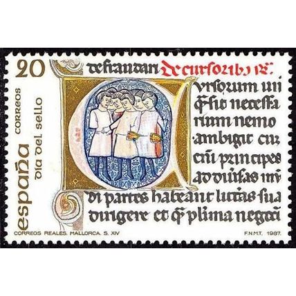 España. 1987. Mi # 2793. Stamp Day. Post Office of King Jaime II of Majorca