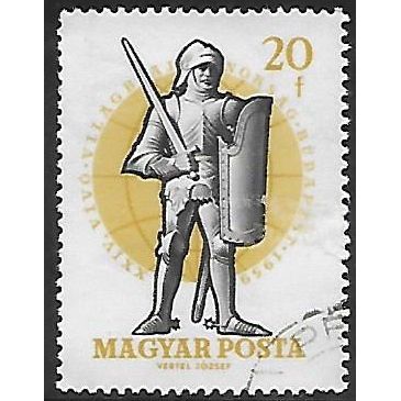 Mi 1602 A: 20 f. yellow/black World Fencing Championships, Budapest, perf. 12