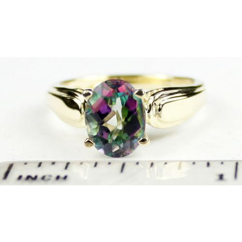 Mystic Fire Topaz, 10KY Gold Ring, R058