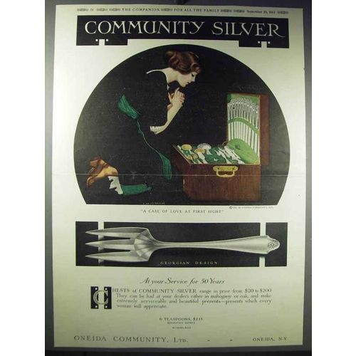 1913 Oneida Georgian Design Community Silver Ad