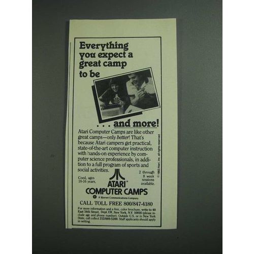 1984 Atari Computer Camps Ad - Everything You Expect