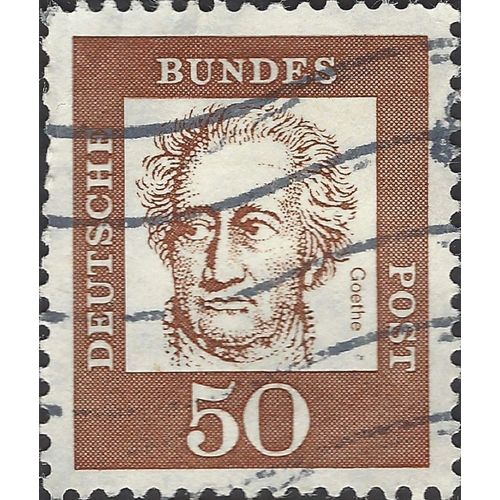 GERMANY, Johann Wolfgang von Goethe, 1749-1832, brown 1961, 50pf, #5