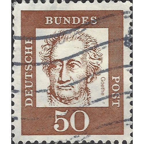 GERMANY, Johann Wolfgang von Goethe, 1749-1832, brown 1961, 50pf, #5