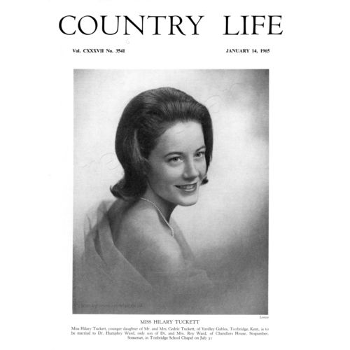 Miss Hilary Tuckett | Country Life Magazine Society Portrait January 14 , 1965