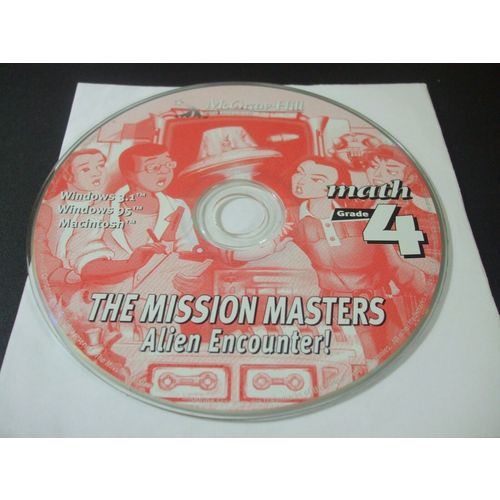 The Mission Masters Alien Encounter! Math Grade 4 (PC & MAC, 1997) - Disc Only