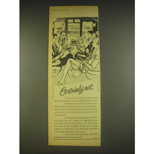 1963 Wrigley's Doublemint Chewing Gum Advertisement - Certainly not