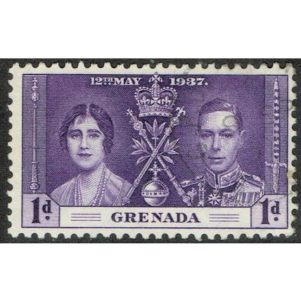 Grenada 1937 Coronation 1d Violet SG149 GU